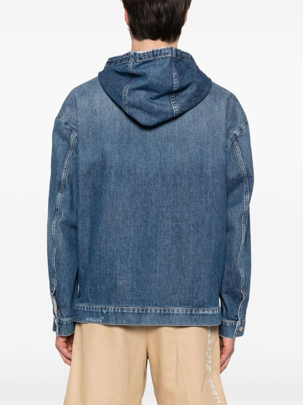 hooded denim jacket - 4
