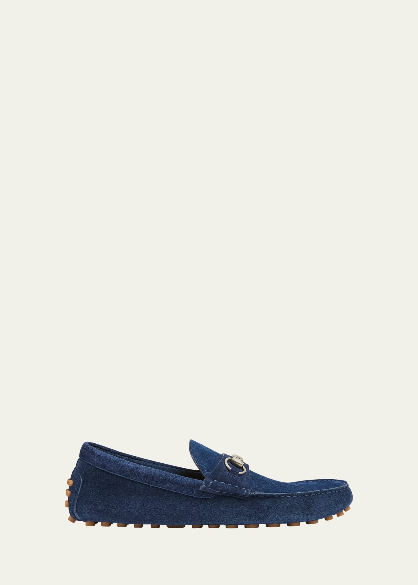 Men's Byorn Guccisima Suede Bit Loafers - 1