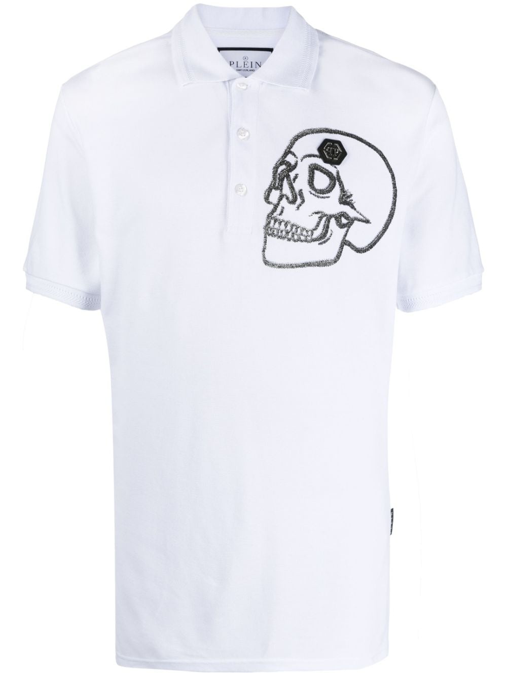 skull-print polo shirt - 1