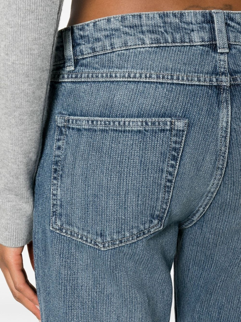 Linear mid-rise straight-leg jeans 5
