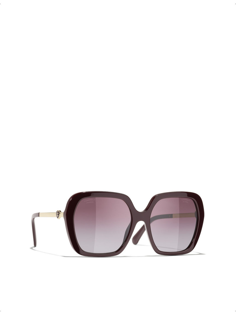 CHANEL CH5521 square-frame acetate and metal sunglasses outlook