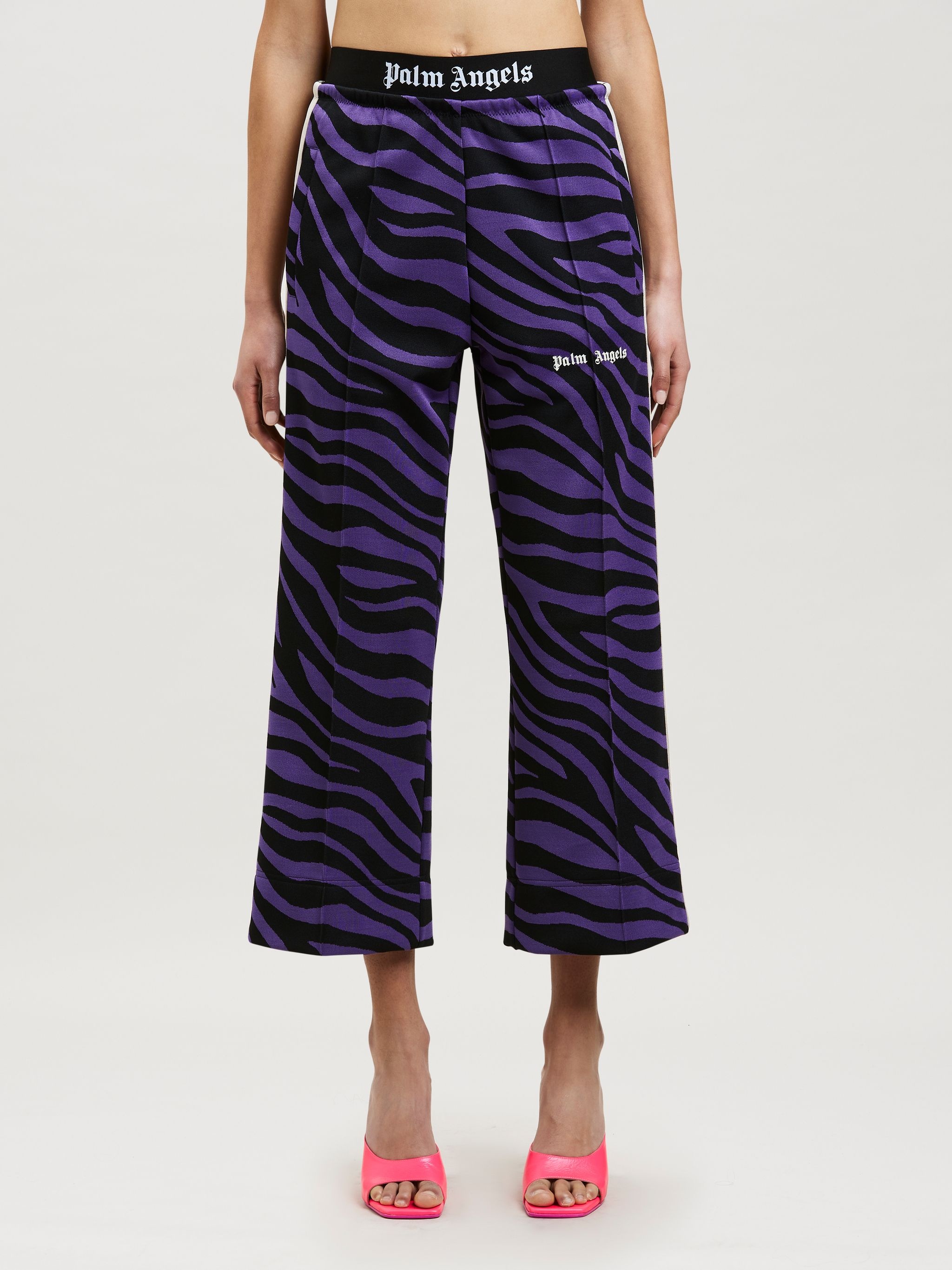 JACQUARD ZEBRA CROPPED TRACK PANTS - 3