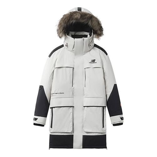 New Balance Winter Down Cotton Jacket 'White Black' NPA44023-BEI - 1