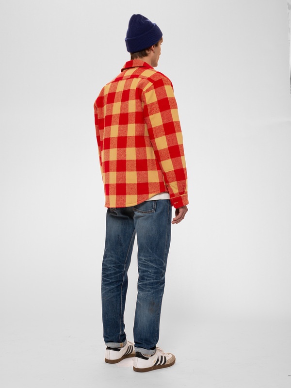 Glenn Padded Check Shirt Red - 4