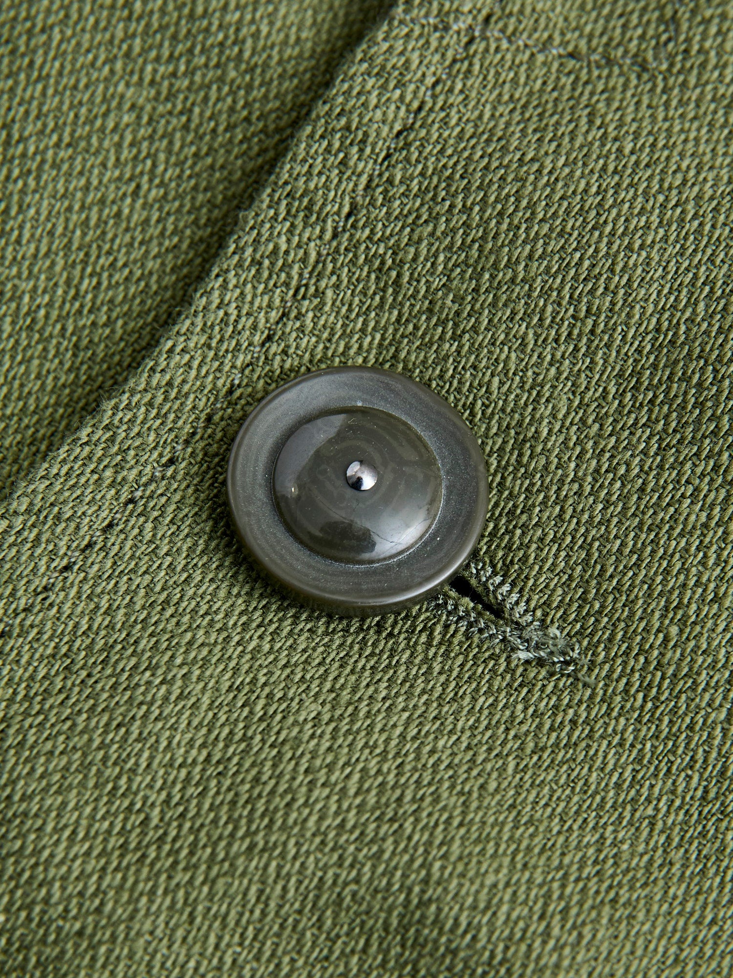 Bedford Jacket in Olive Cotton Hemp Satin - 11
