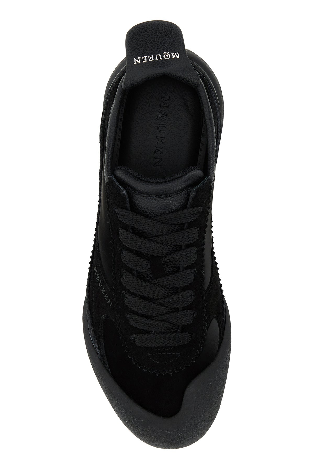 Black canvas and suede sneakers - 4