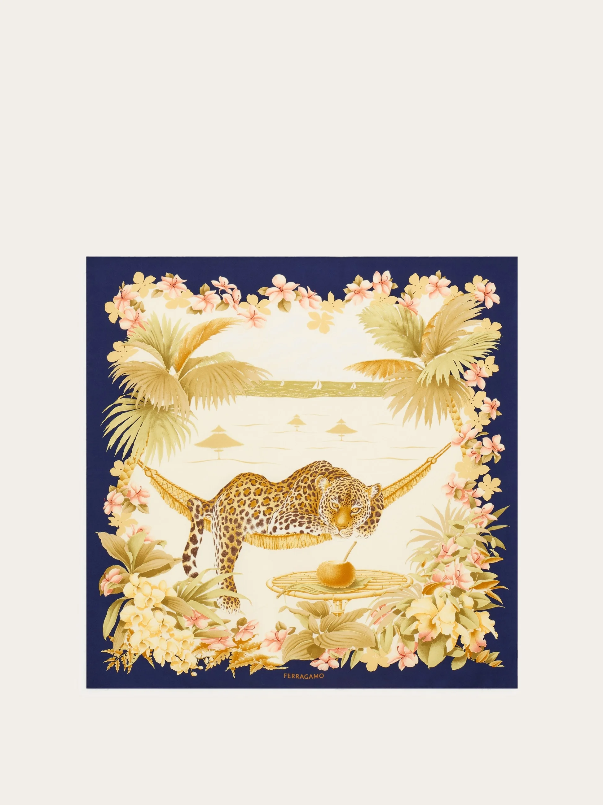 Jungle print silk scarf - 1