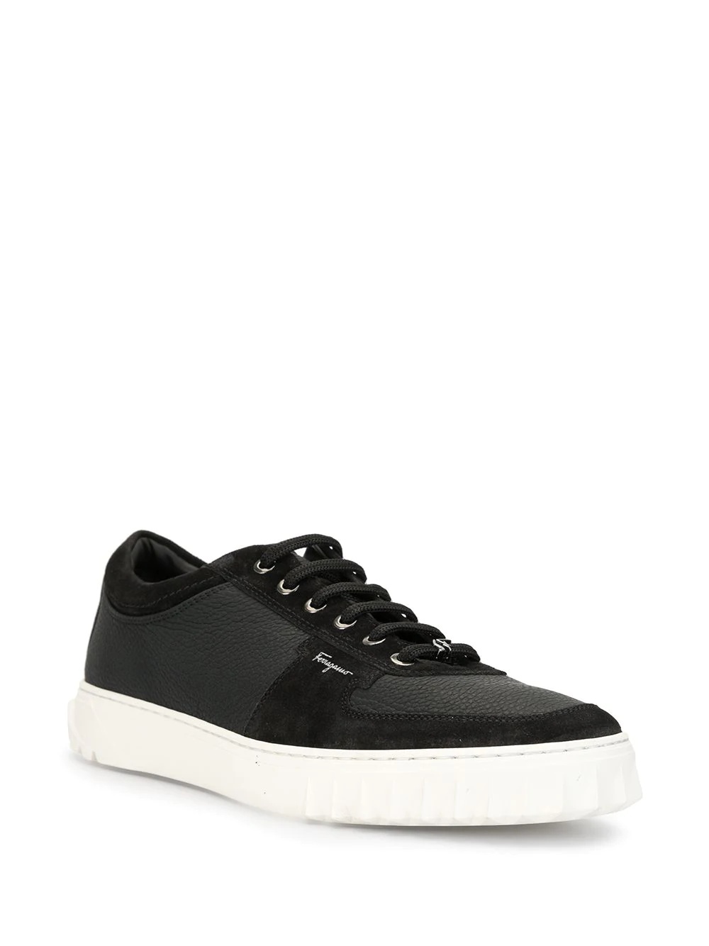 panelled low-top sneakers - 2