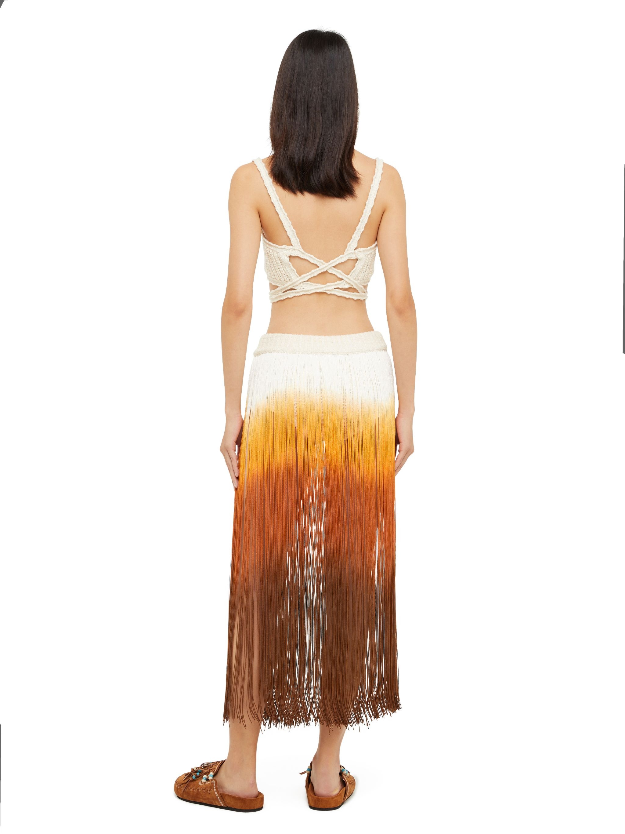 Bright Hues Fringed Skirt - 6