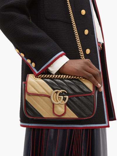 GUCCI GG Marmont bi-colour leather cross-body bag outlook