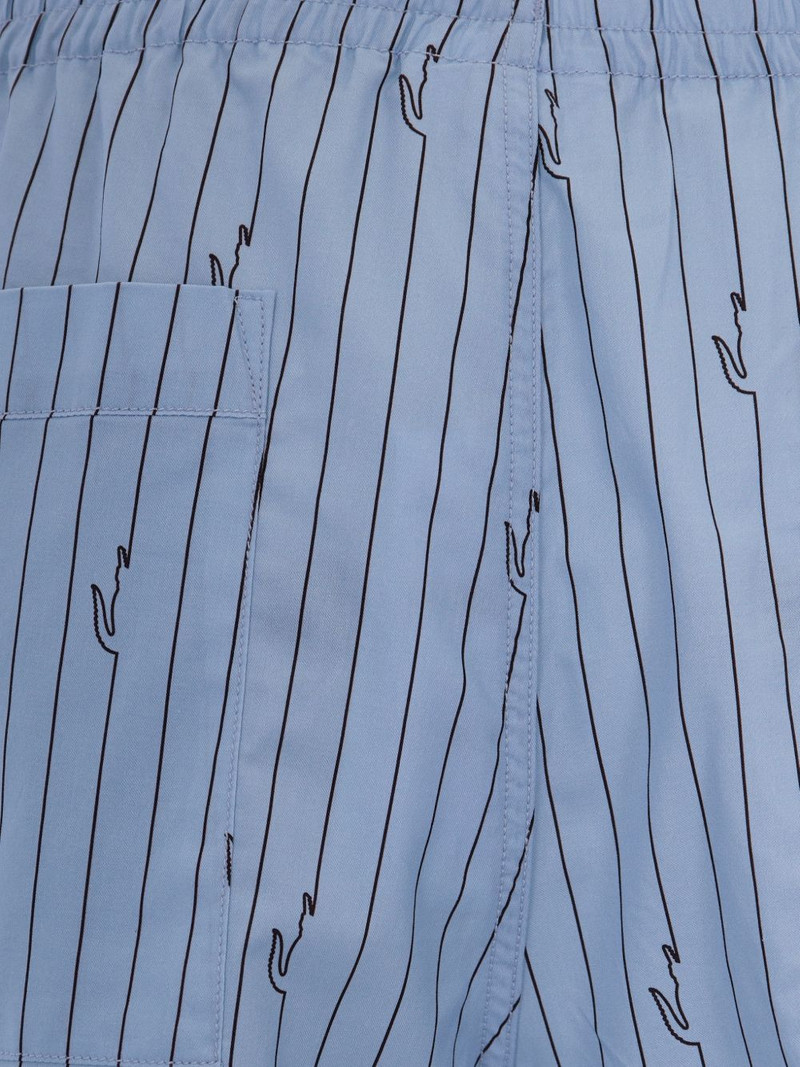 pinstripe-pattern logo-print shorts 3