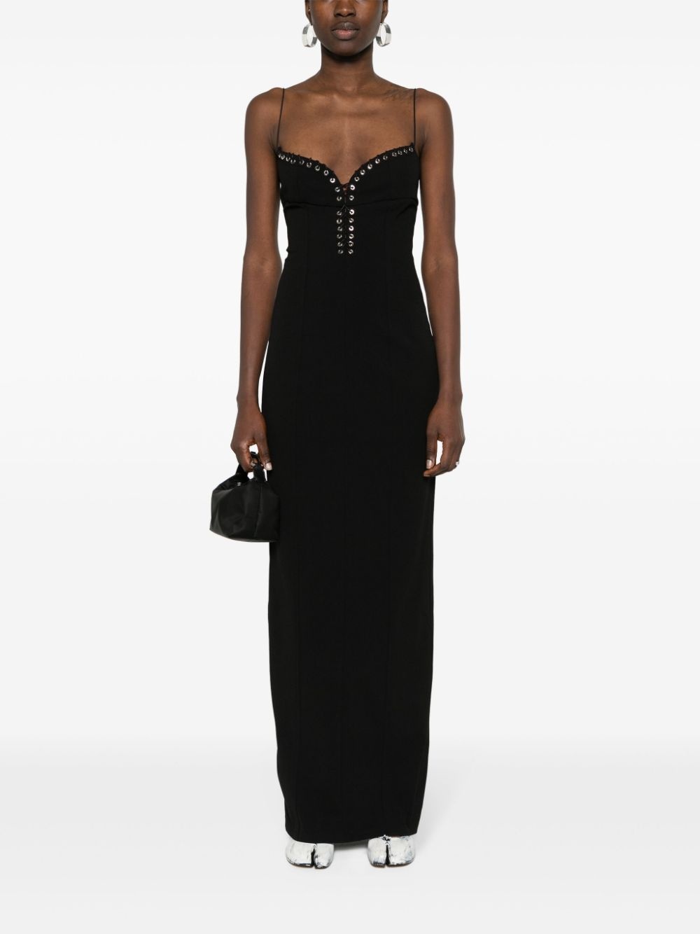 Cleavage crepe maxi dress - 2