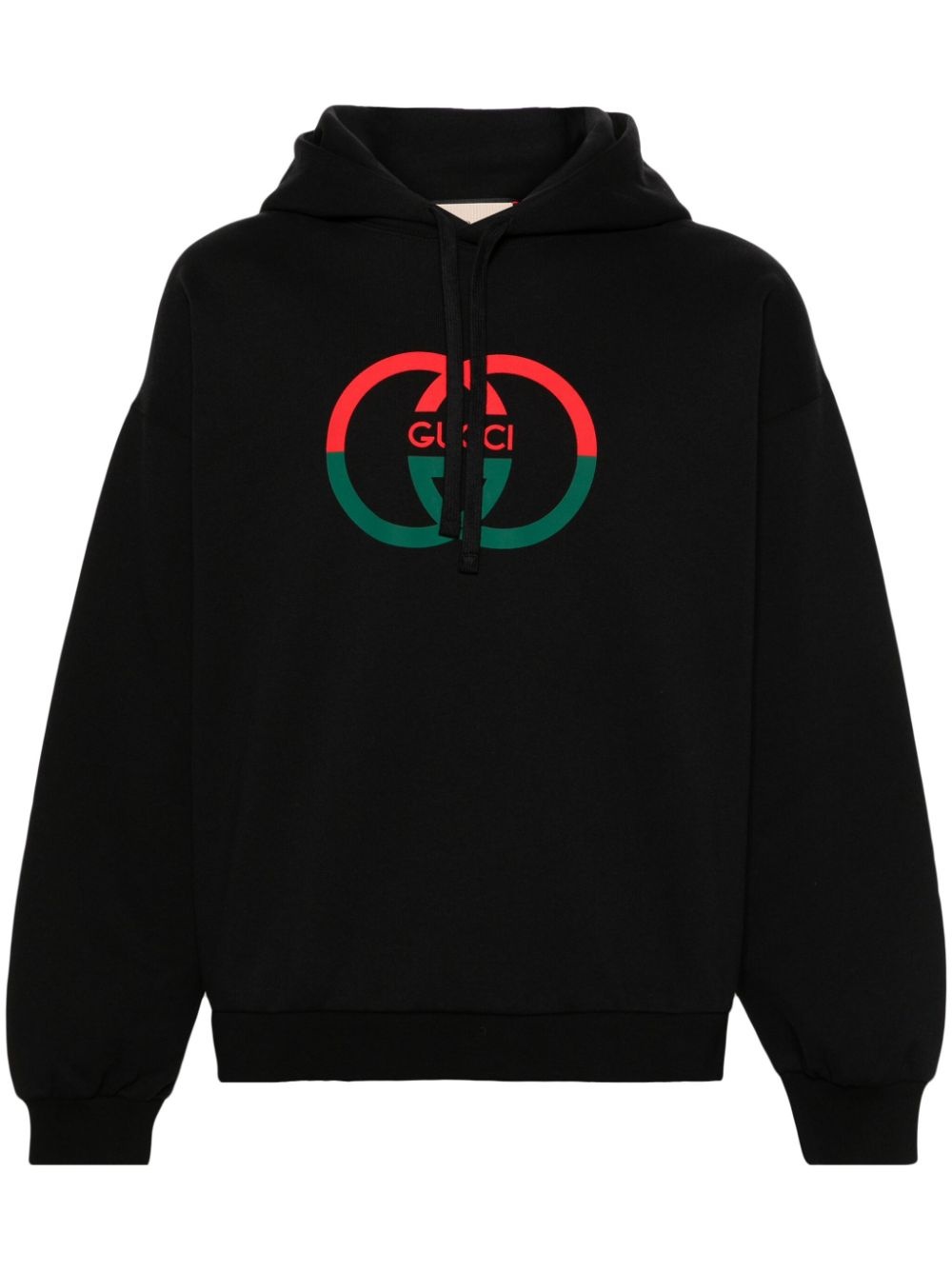 Interlocking G-print cotton hoodie - 1