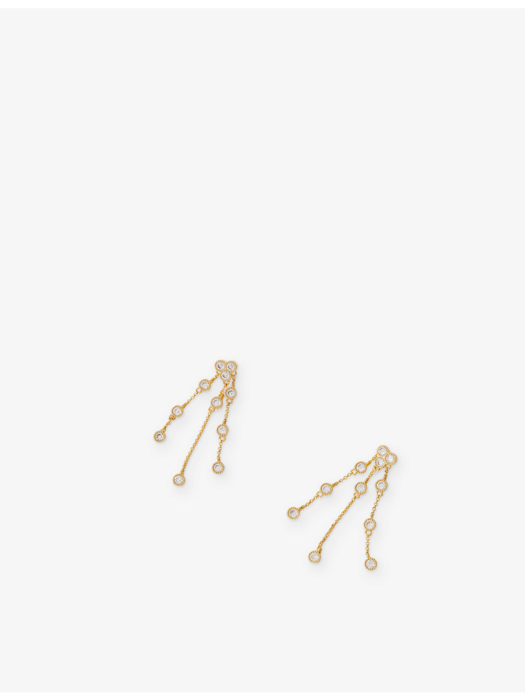 Nelibo crystal-embellished gold-tone brass drop earrings - 2