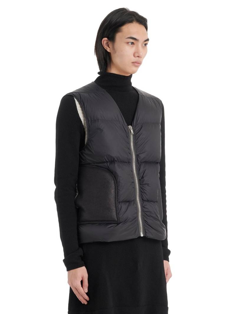 Full-Grain Leather-Panelled Quilted Nylon Gilet 2