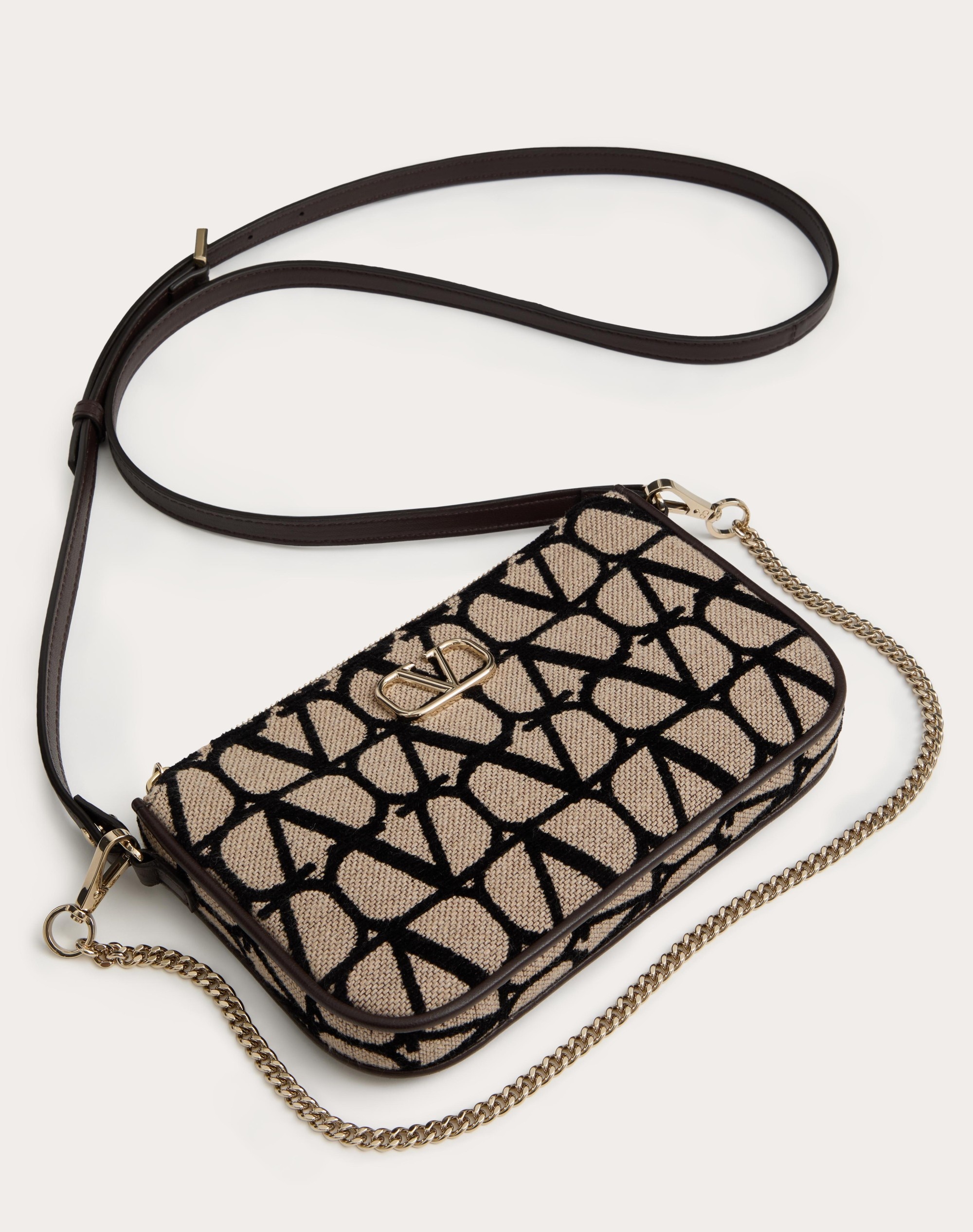 VLOGO SIGNATURE TOILE ICONOGRAPHE CROSSBODY BAG WITH STRAP - 5