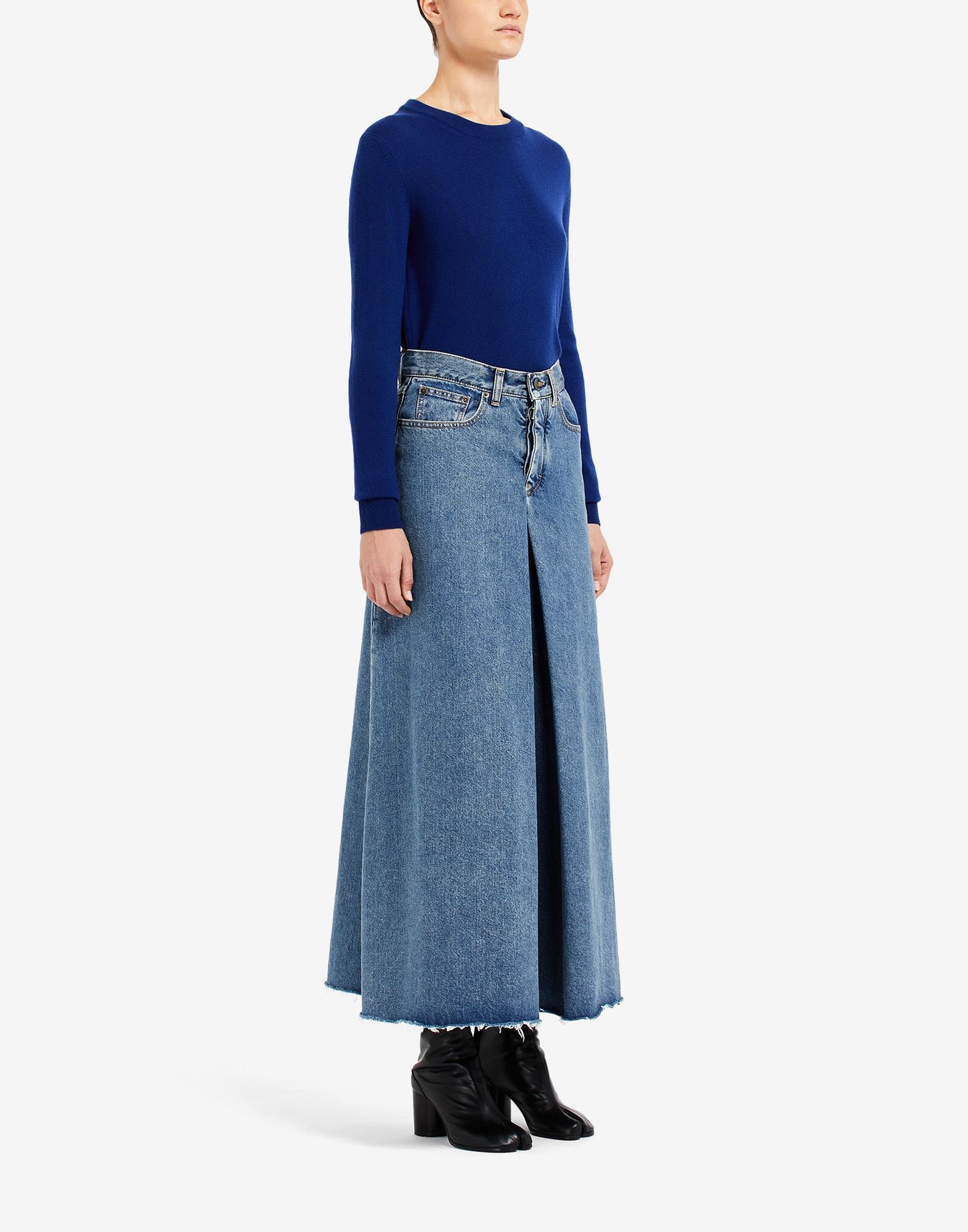 Wide Leg Flared Denim Jeans - 3