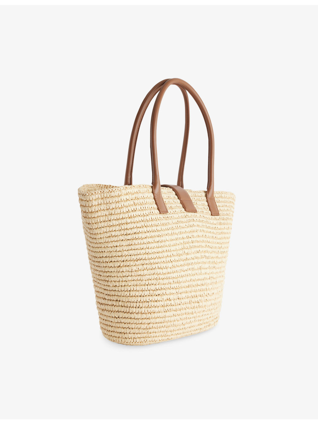 Lou Monogram Raffia Tote Bag - 4