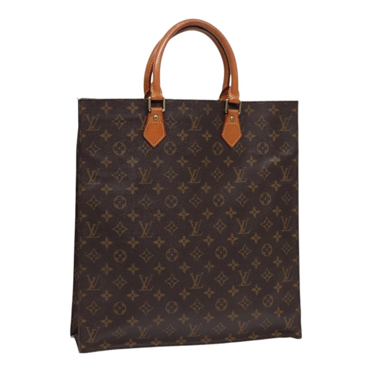 LOUIS VUITTON Monogram Sac Plat Hand Bag M51140 - 1