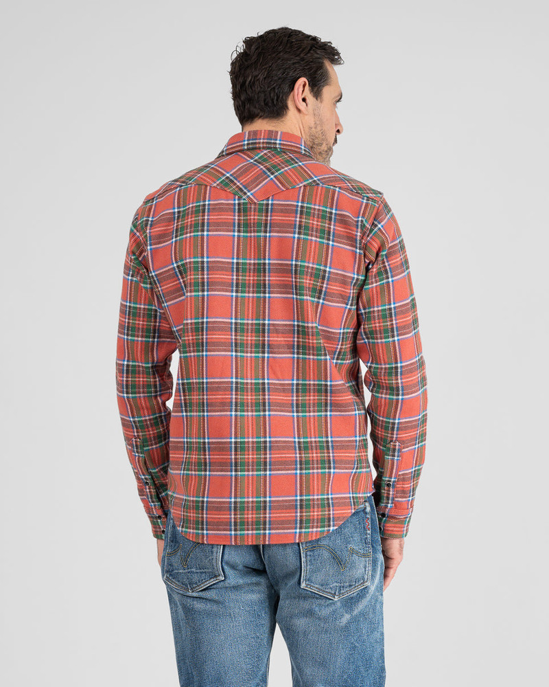 ULTRA HEAVY FLANNEL AMERICAN CHECK WESTERN SHIRT - RED &QUOT;THE WATERMELON MAN&QUOT; 3