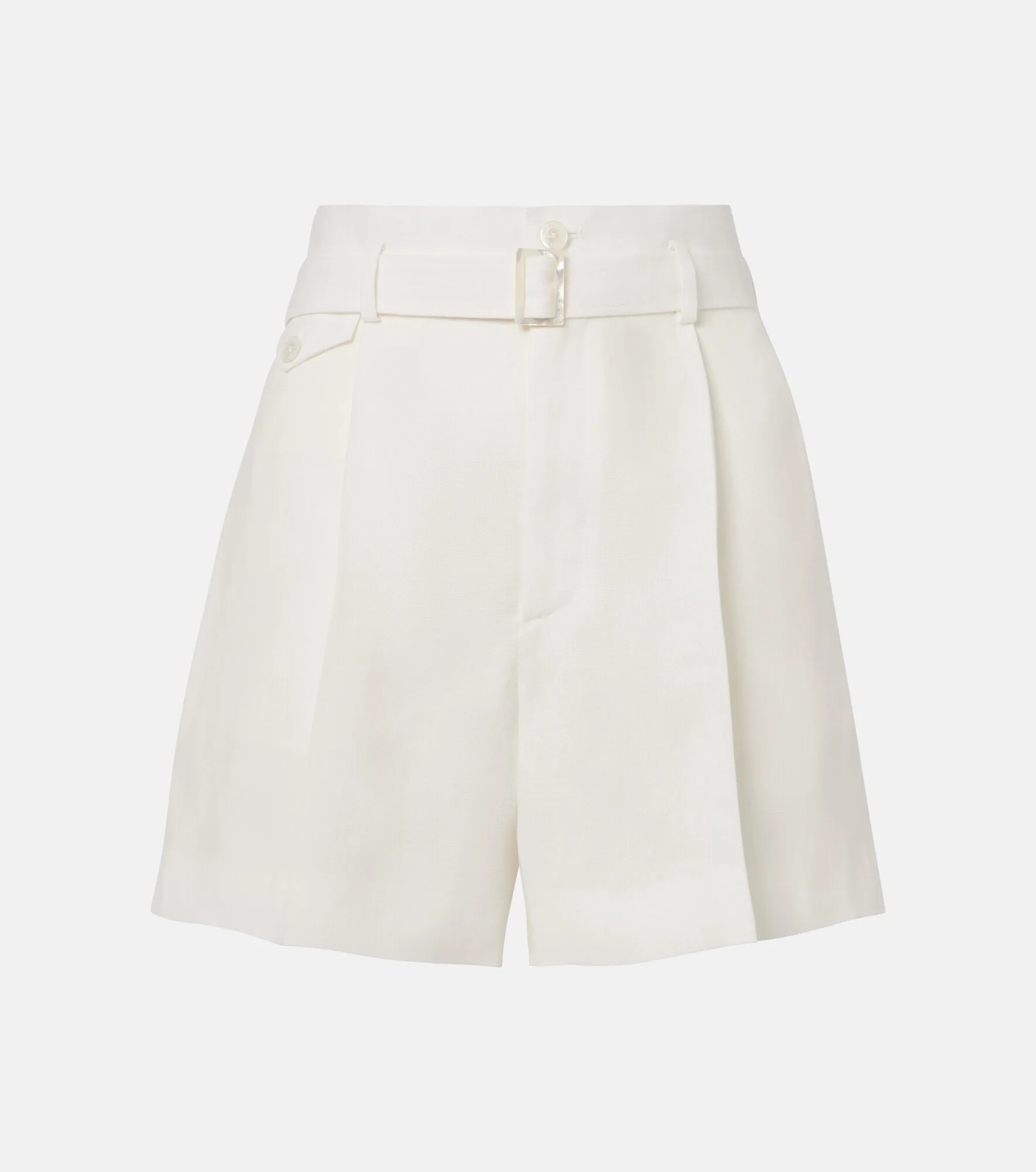 Denise belted linen shorts - 1