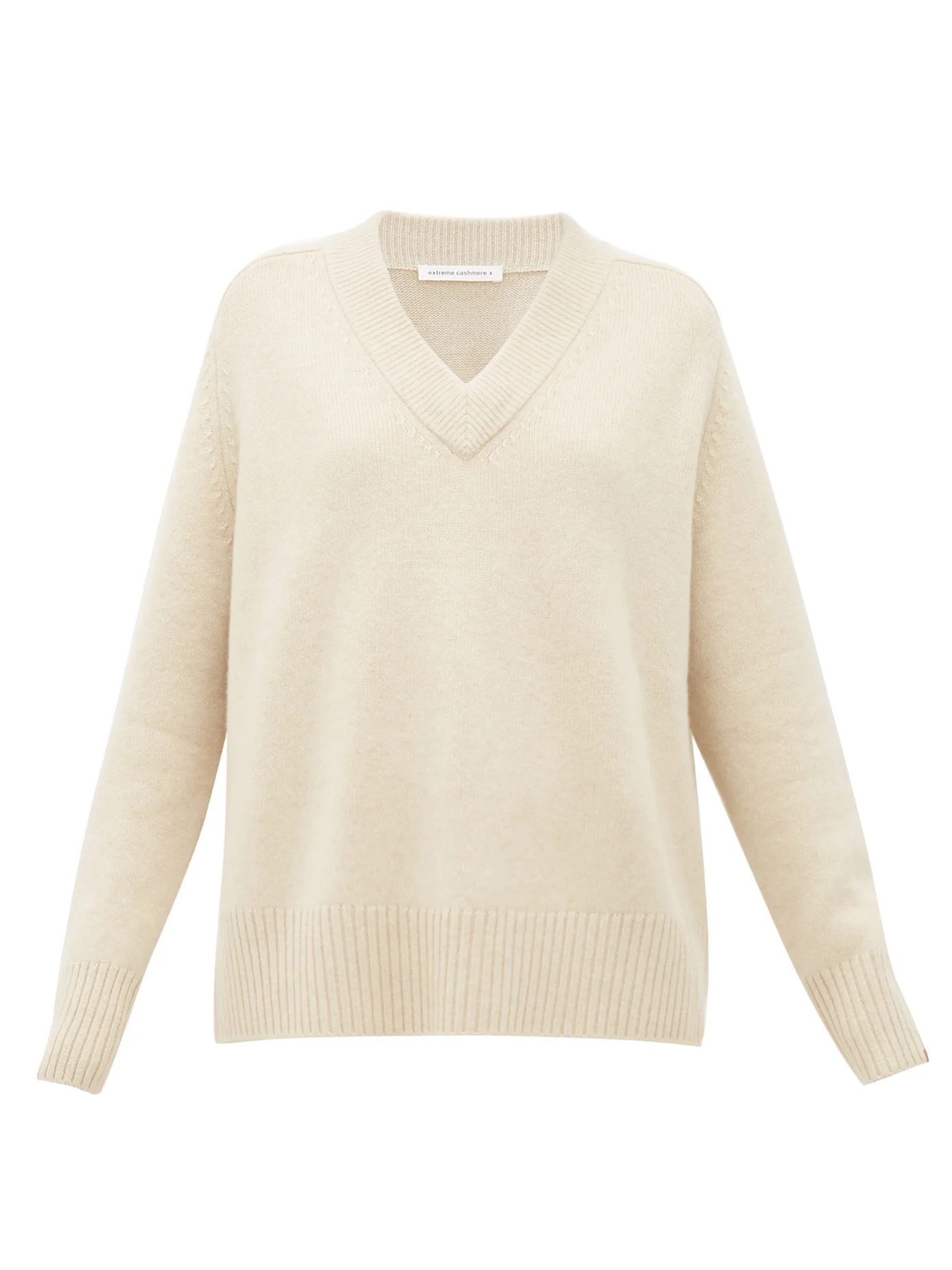 No.124 Vital stretch-cashmere V-neck sweater - 1