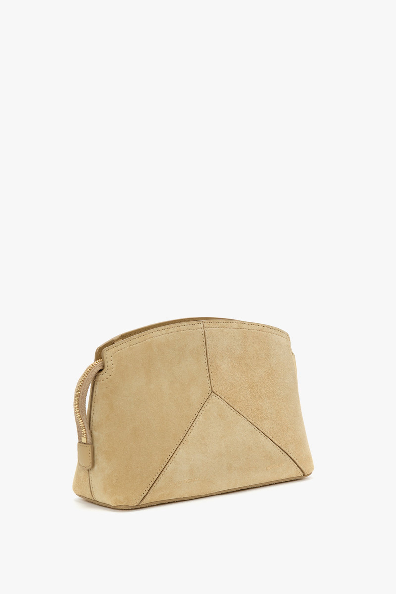 Victoria Crossbody Bag In Sand Suede 2