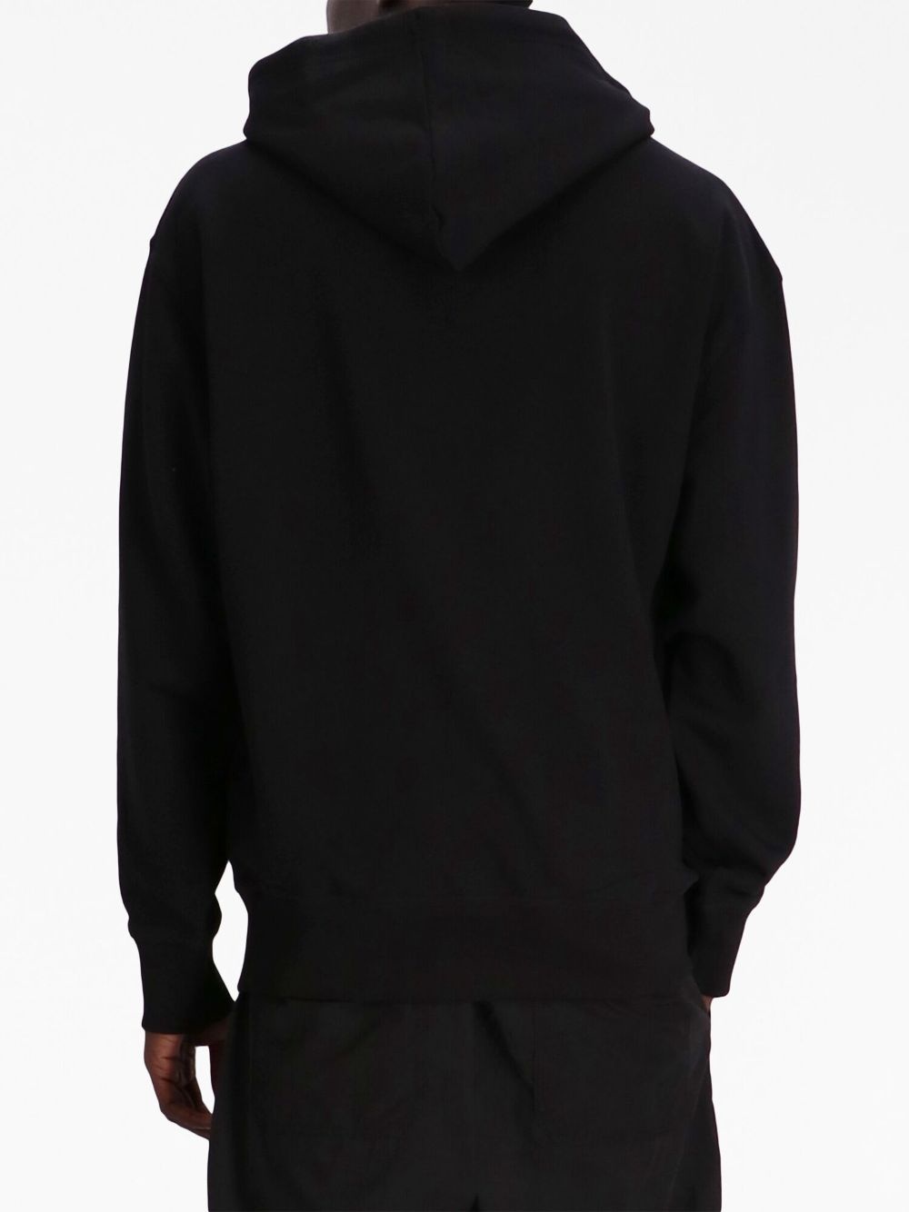 logo-print cotton hoodie - 4