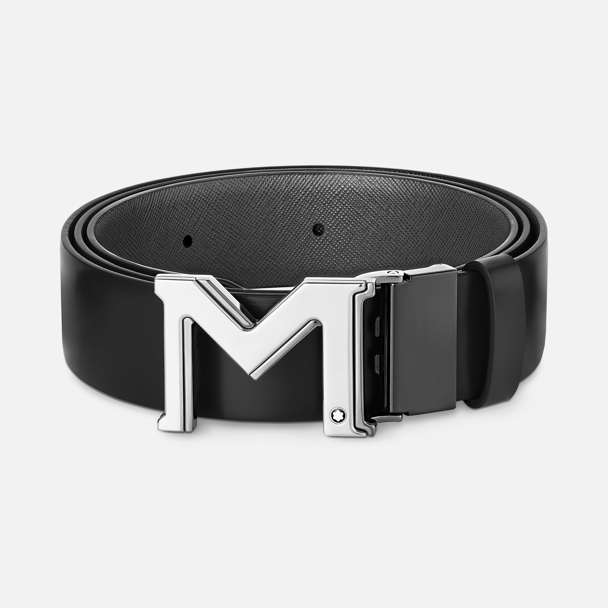 M buckle black/gray 35 mm reversible leather belt - 1