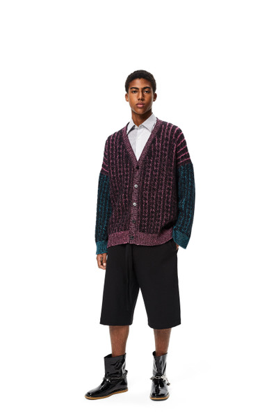 Loewe Cable knit oversize cardigan in wool outlook