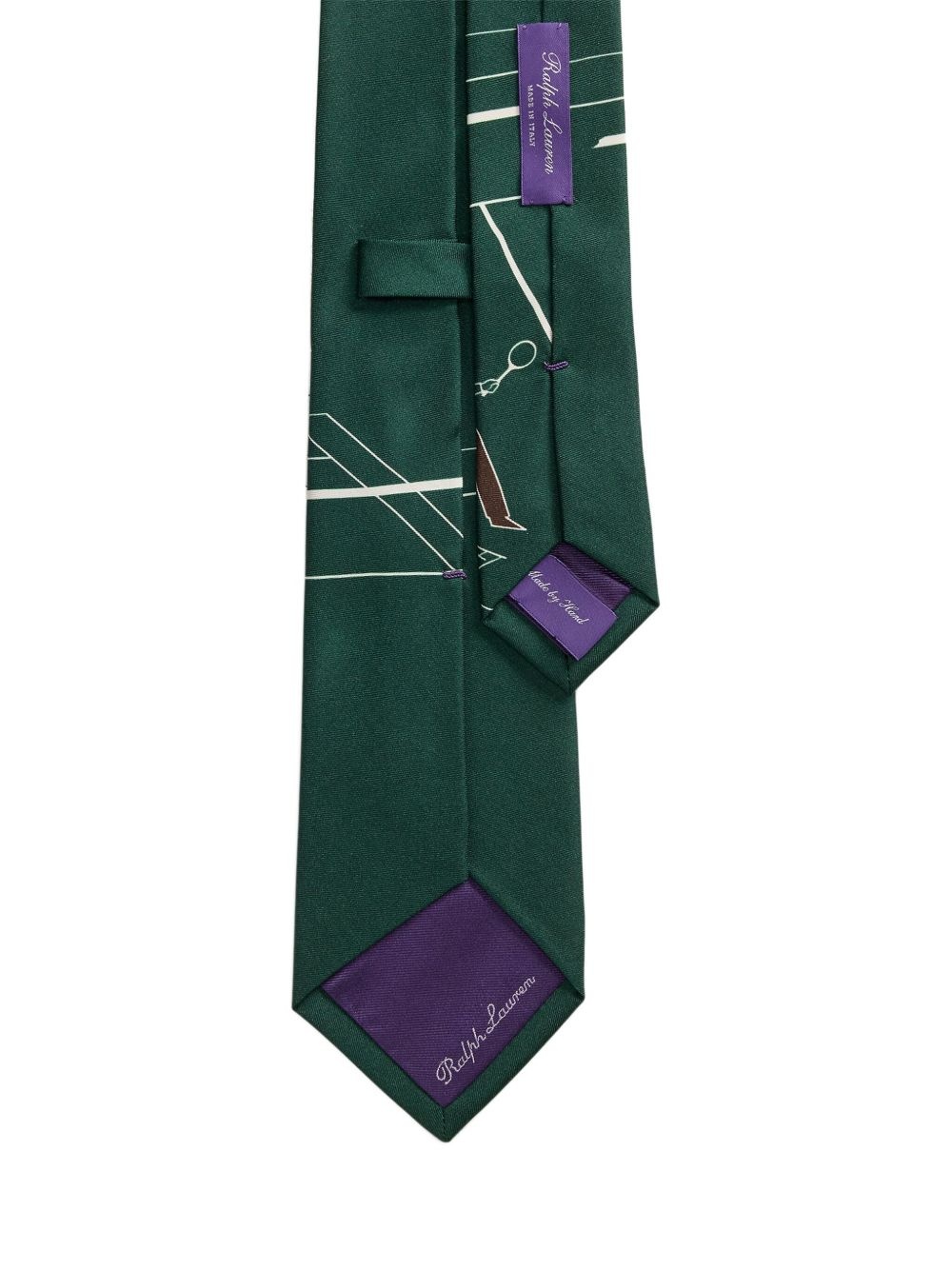 Deco Tennis Scenic-print tie - 2