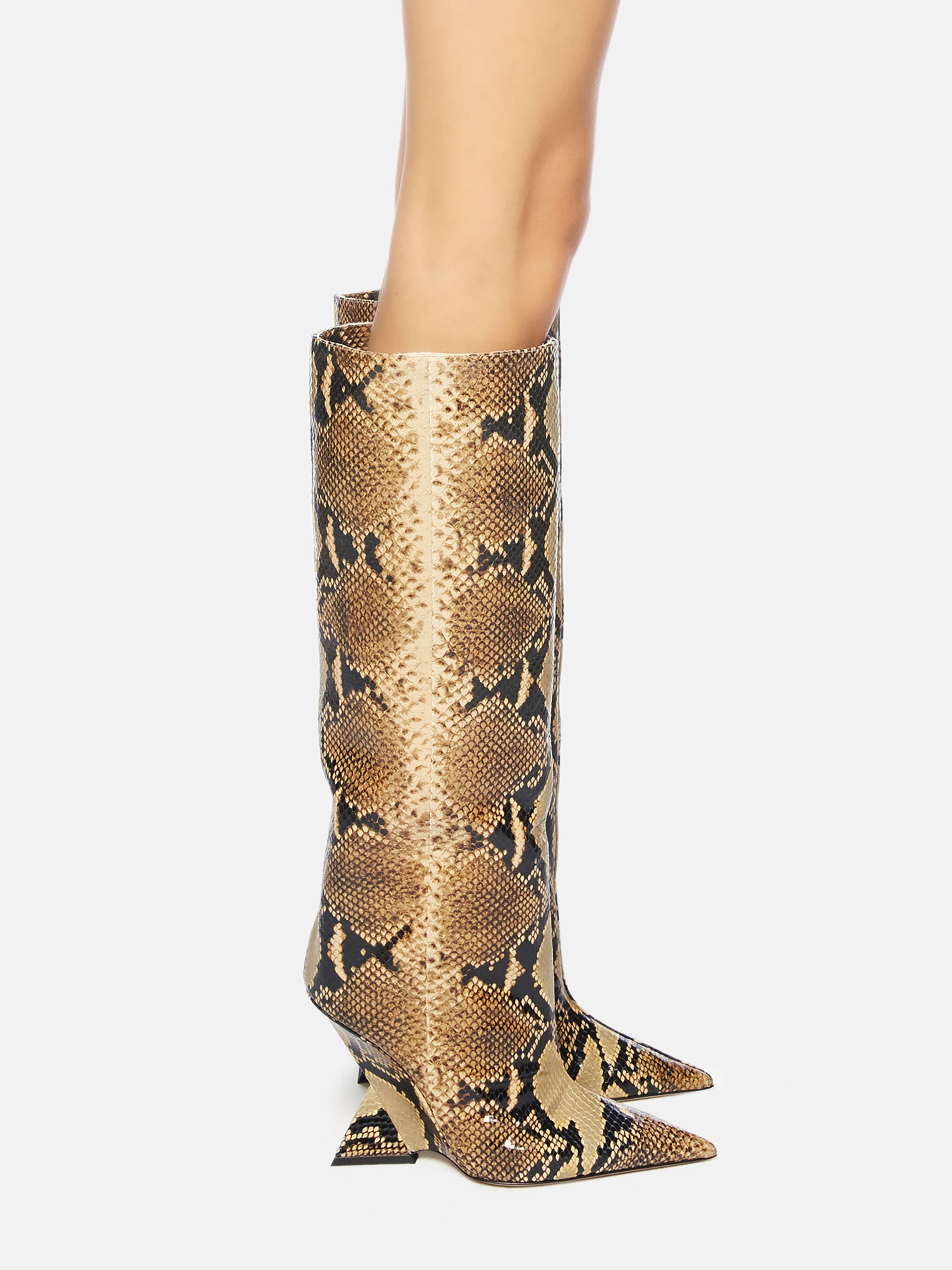 ''CHEOPE'' SAND AND BLACK TUBE BOOT - 2