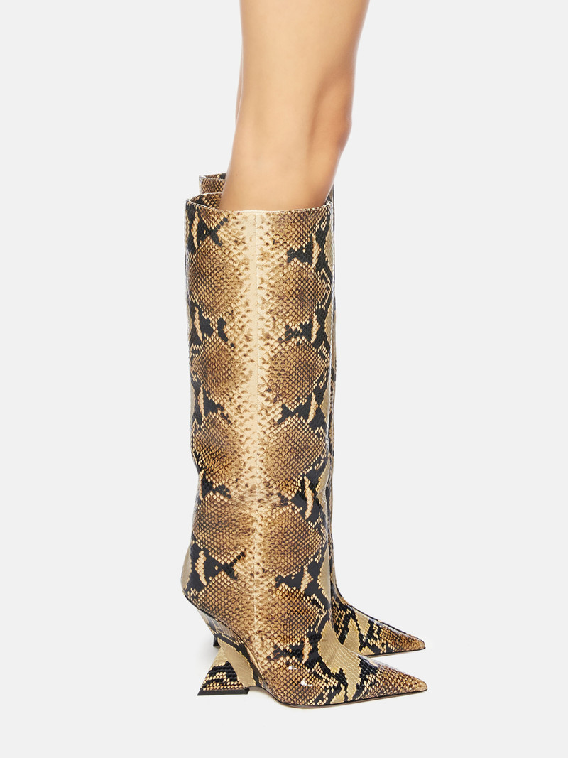 THE ATTICO ''CHEOPE'' SAND AND BLACK TUBE BOOT outlook