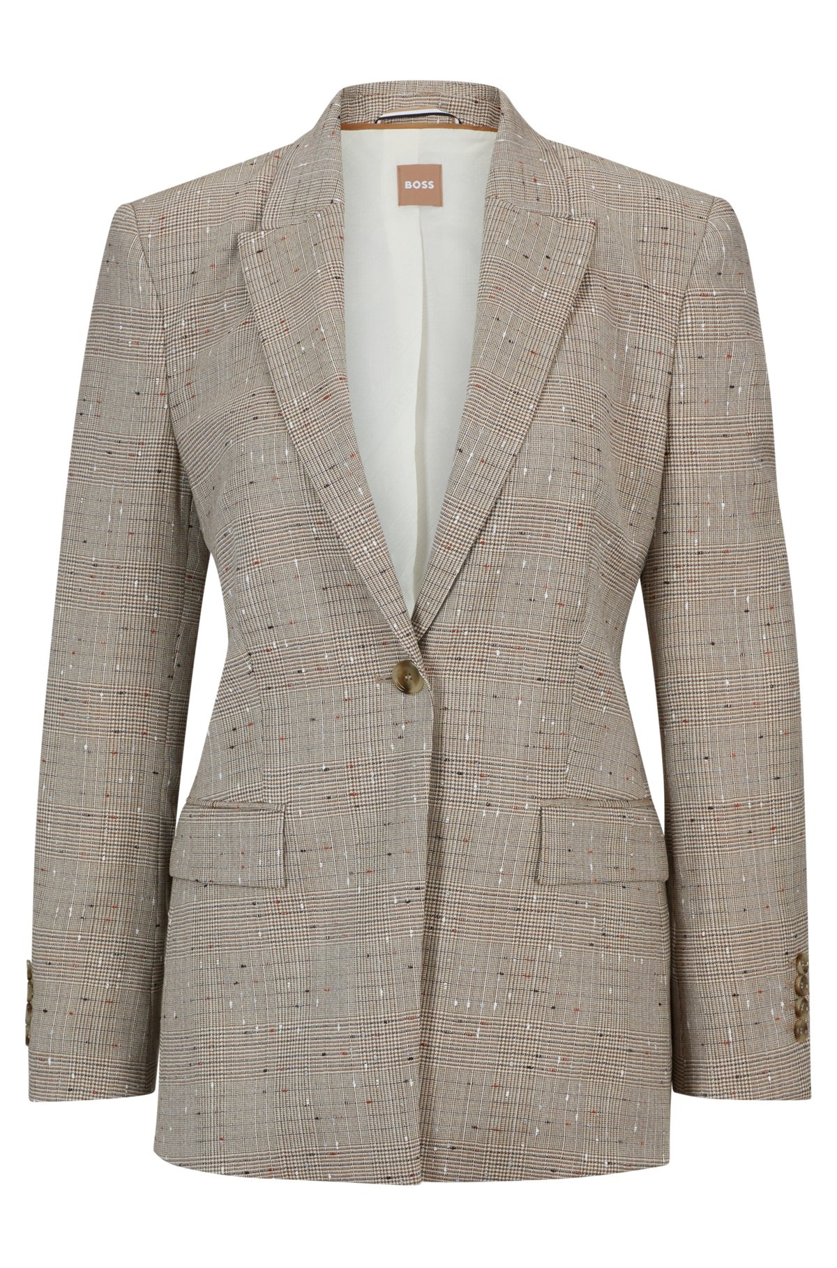 SLIM-FIT JACKET IN ITALIAN SLUB WOOL-BLEND TWILL - 1