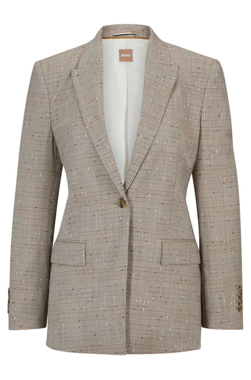 SLIM-FIT JACKET IN ITALIAN SLUB WOOL-BLEND TWILL 1