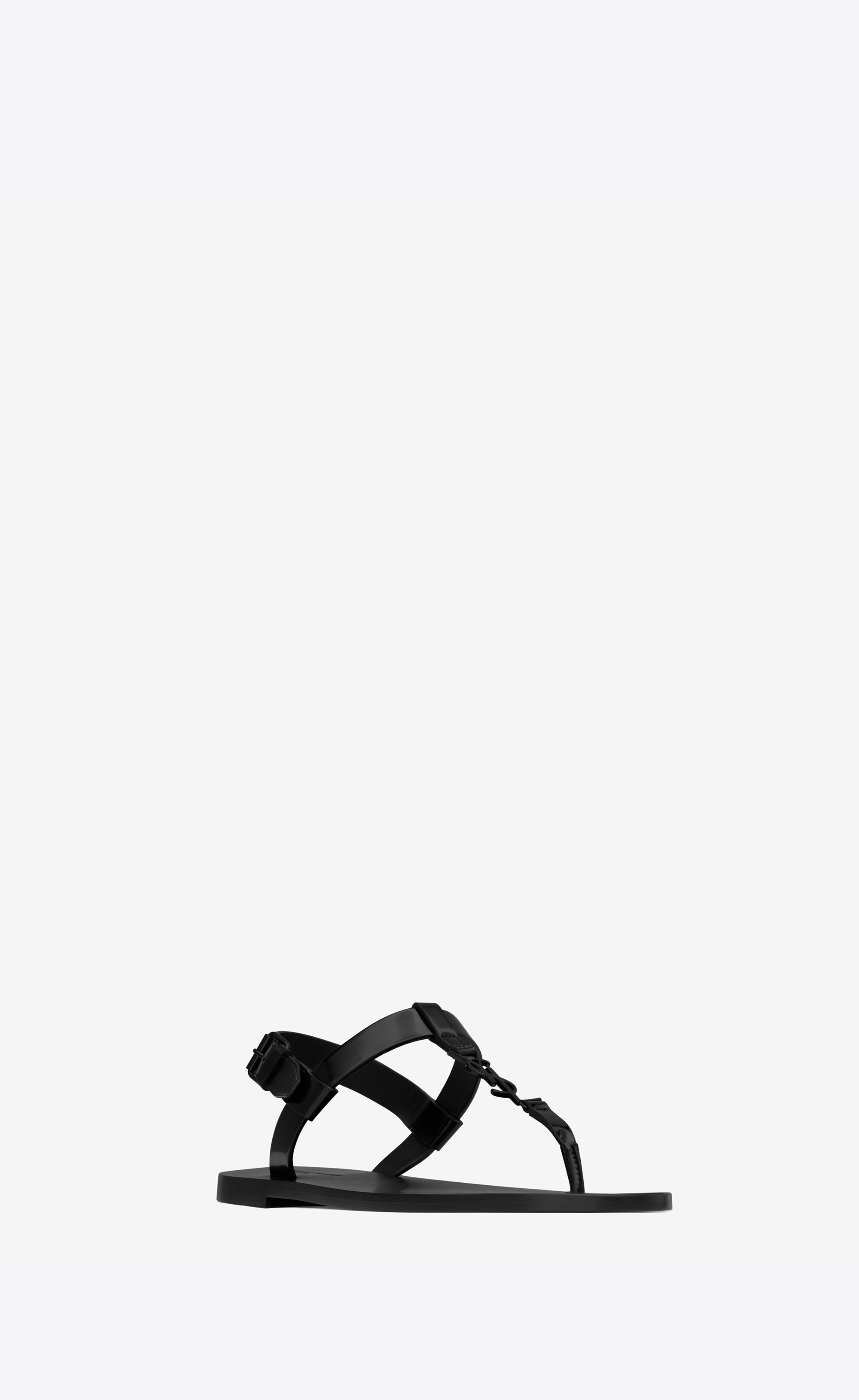 cassandre sandals in glazed leather - 3