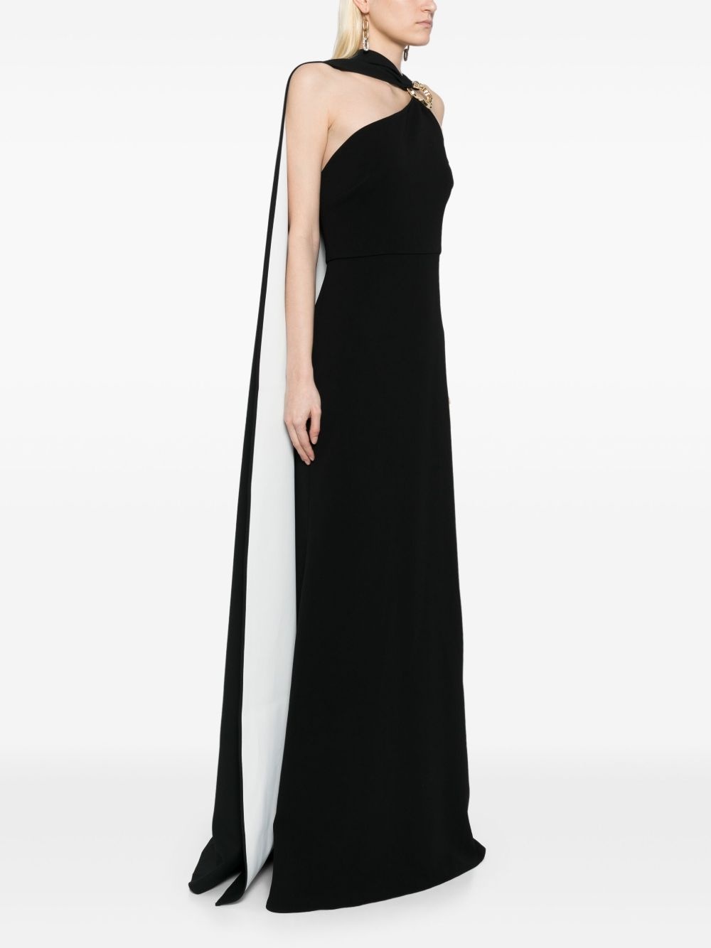 asymmetric buckle gown - 5