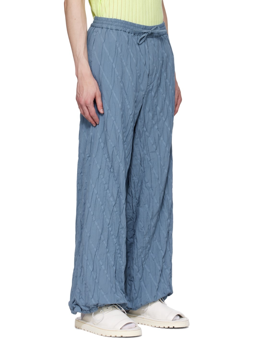 Blue Pleated Trousers - 2