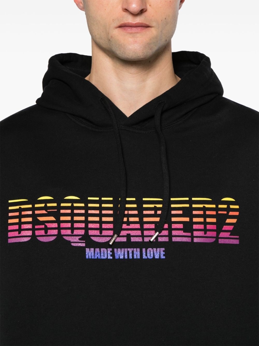 logo-print cotton hoodie - 5