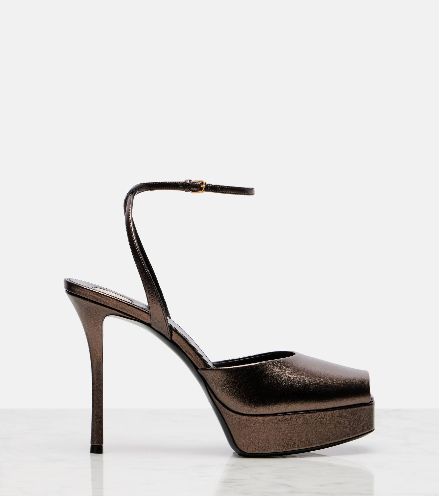La Scandale 110 leather platform sandals - 4