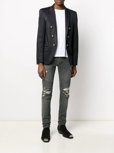 Balmain Biker ripped skinny jeans outlook