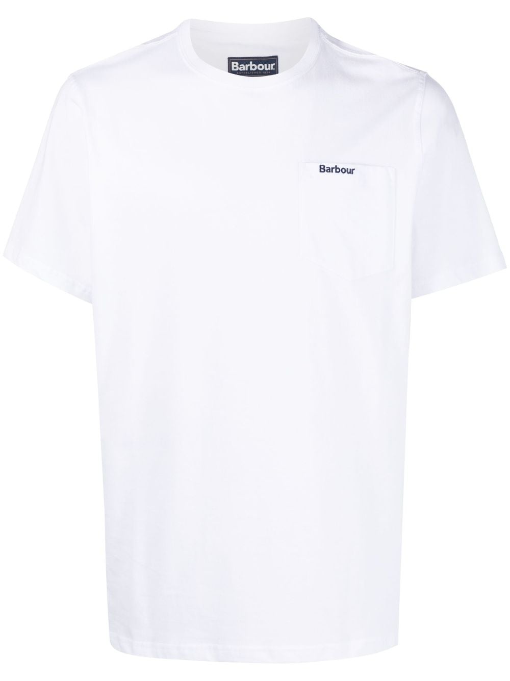 logo-print chest-pocket T-shirt - 1