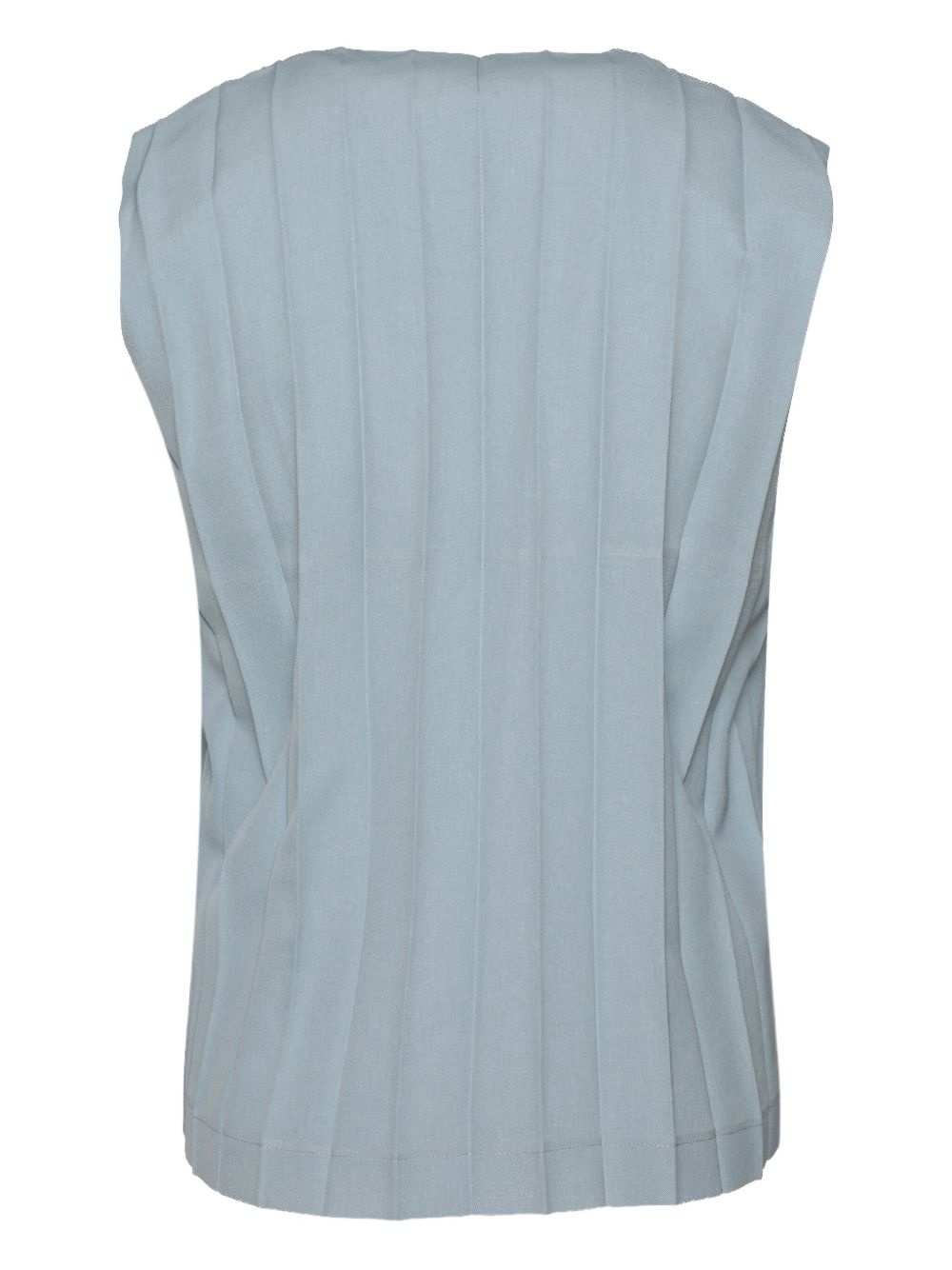 pleated button-front vest - 2