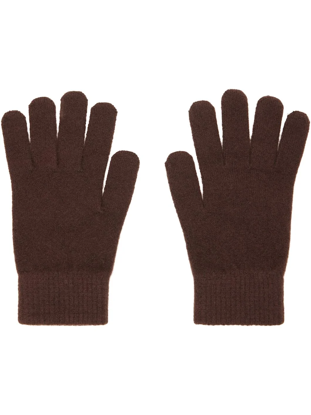 Brown Cashmere Gloves - 1