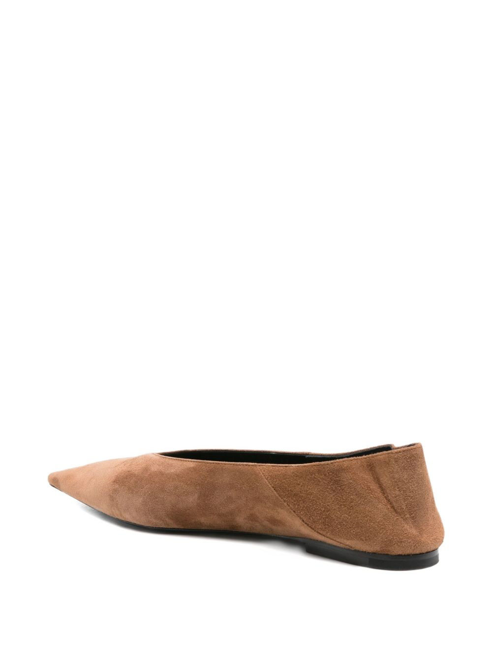 pointed-toe suede ballet flats - 3