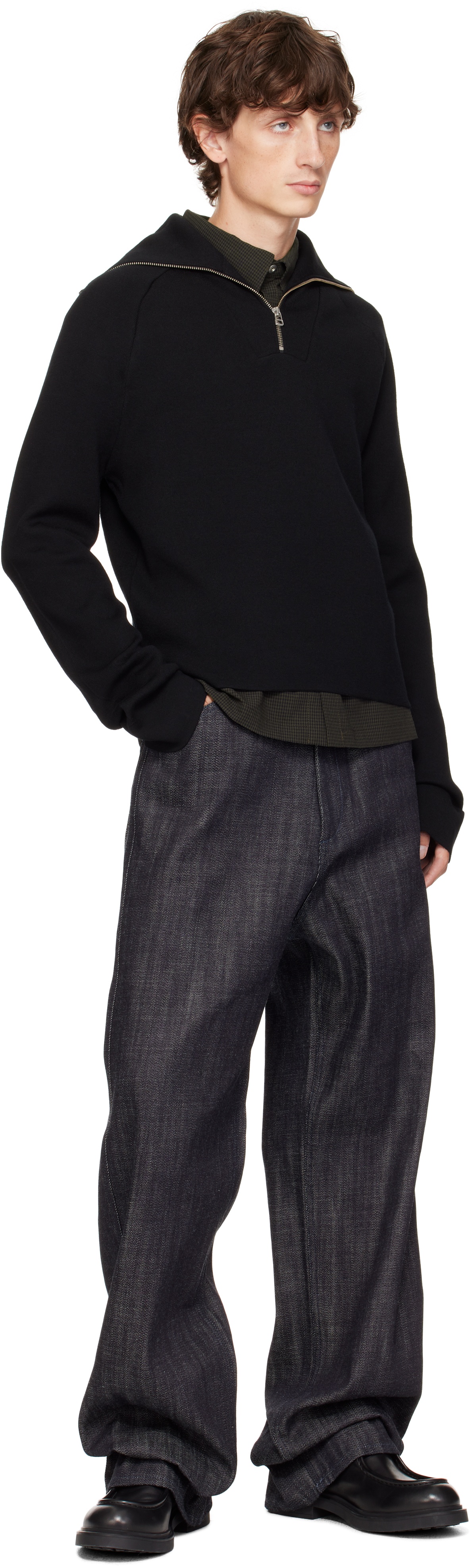 トップス omar afridi KNITTED DRIVERS JUMPER 44 オマール