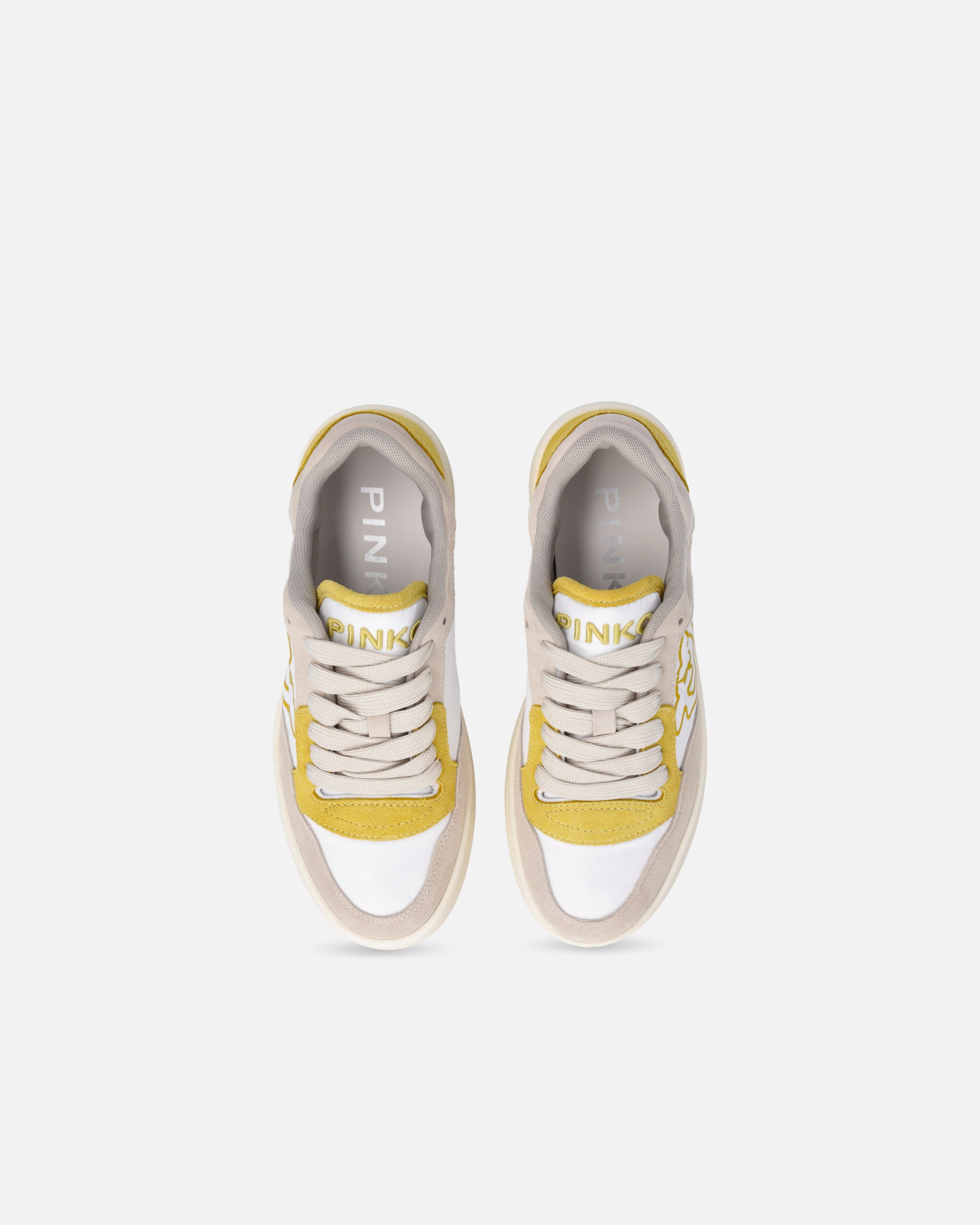 FLAT LEATHER SNEAKERS WITH CONTRASTING LOGO - 9