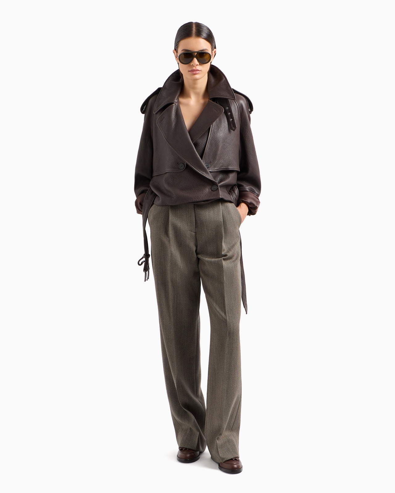 NATURAL-GRAIN NAPPA LAMBSKIN BIKER JACKET - 4
