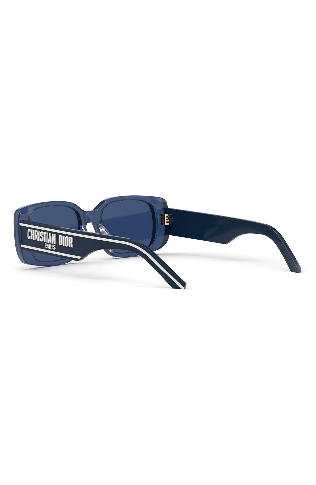 Wildior S2U 53mm Rectangular Sunglasses in Shiny Blue /Blue at Nordstrom - 7