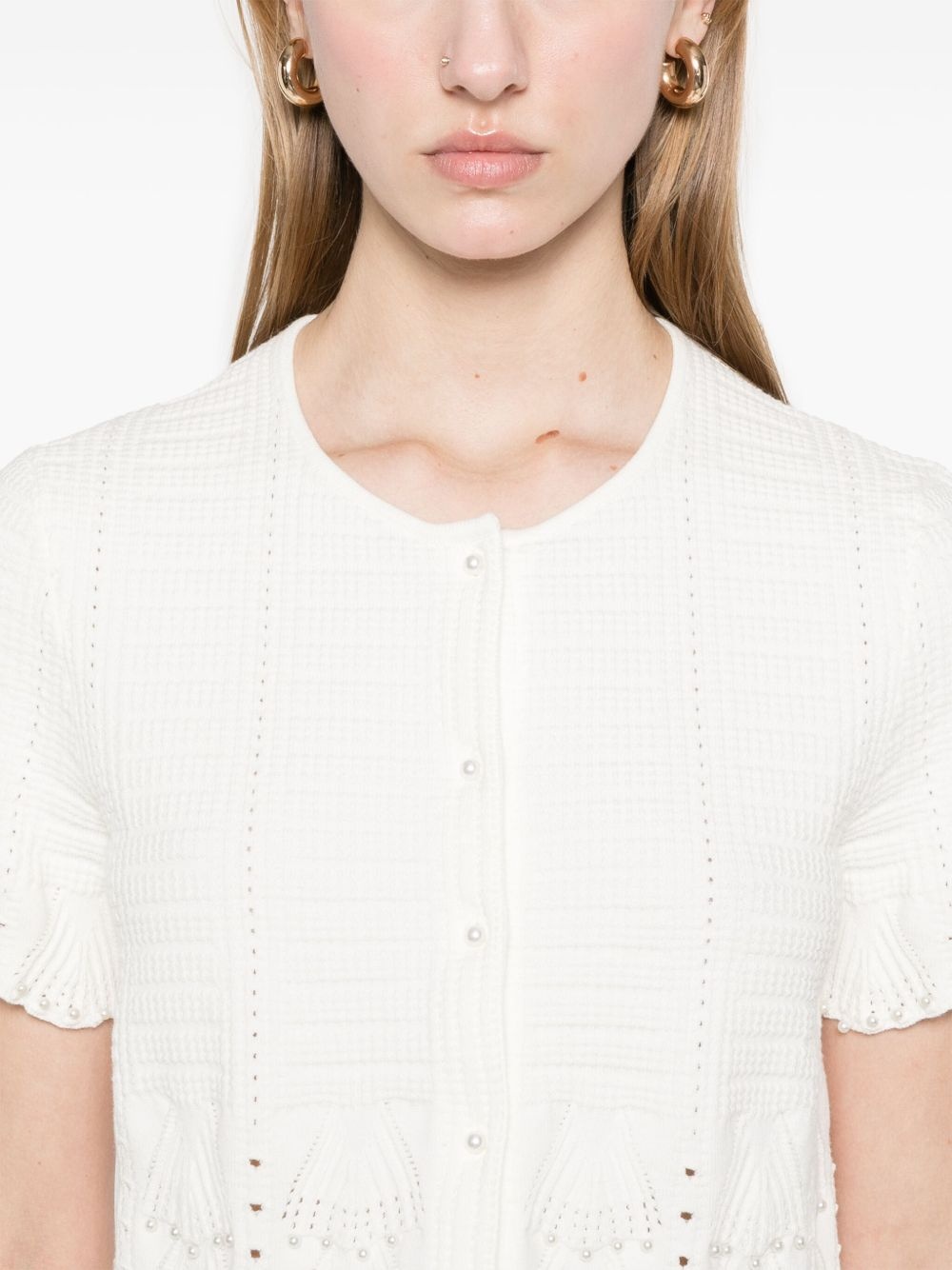 faux-pearl detailed top - 5